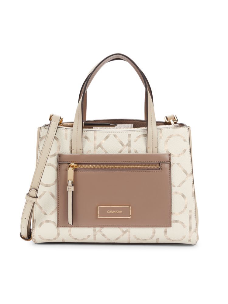

Сумка-саквояж Hadley с монограммой Calvin Klein, цвет Cocoa White