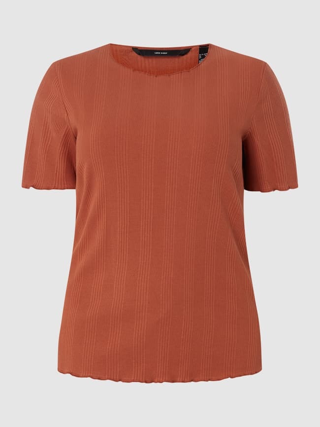 

Футболка PLUS SIZE из натурального хлопка модель «Грунт» Vero Moda Curve, красный