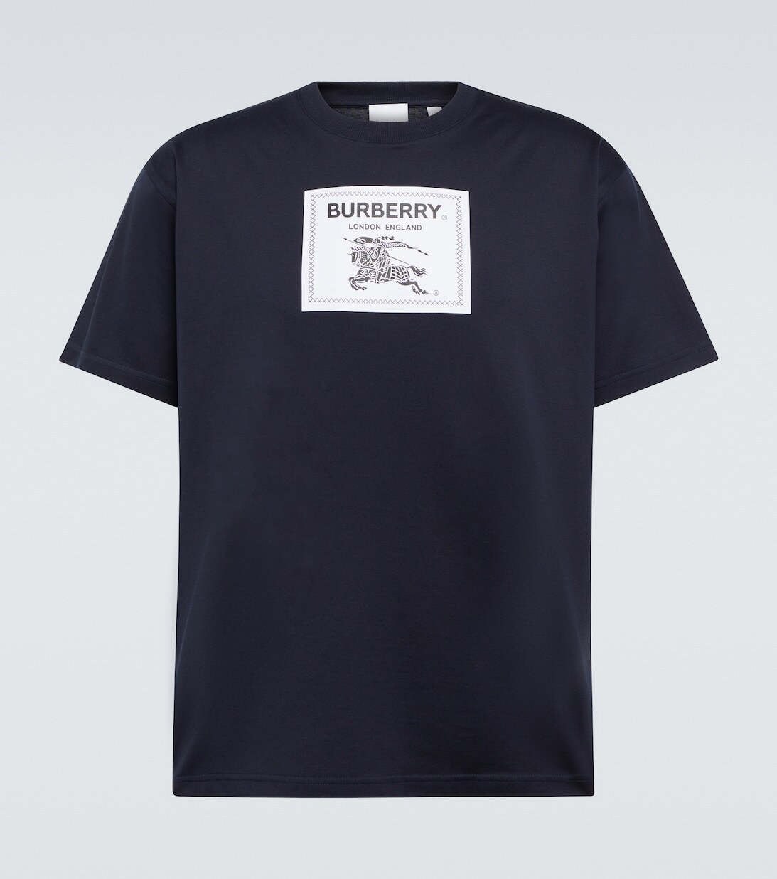 

Хлопковая футболка «Конный рыцарь» Burberry, синий