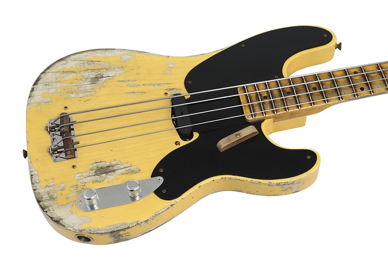 Басс гитара Fender Custom Shop Limited 51 Precision Bass Super Heavy Relic Nocaster Blonde электрогитара dean usa leslie west signature tattered n torn relic