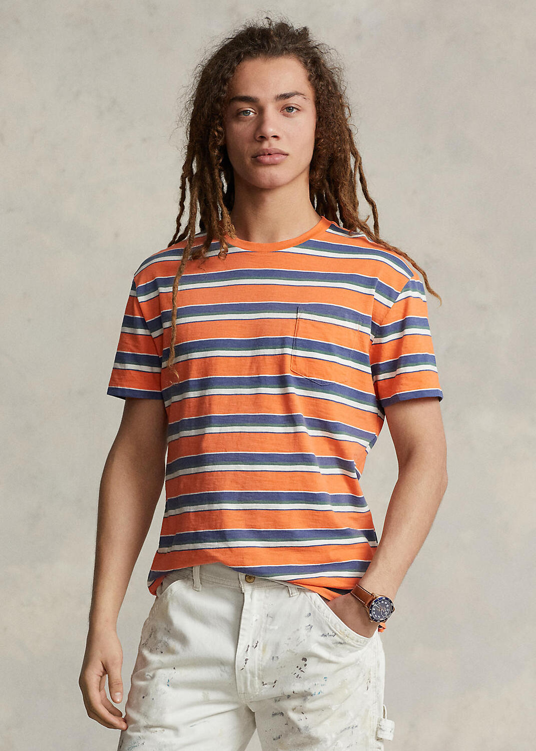 

Полосатая футболка классического кроя из джерси Ralph Lauren