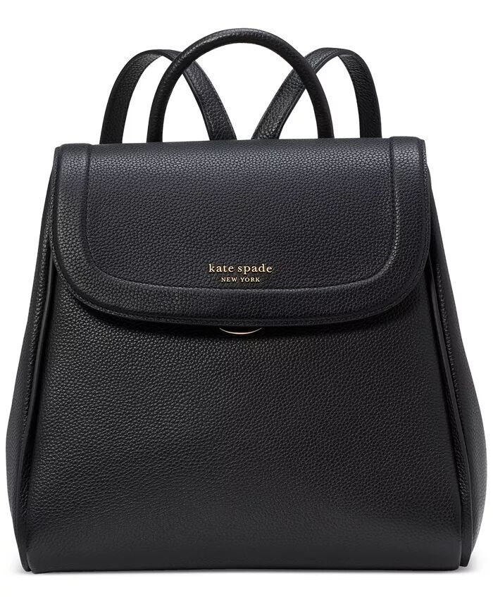 

Рюкзак из шагреневой кожи с завязками Kate Spade New York, черный