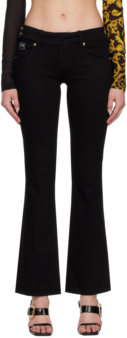 

Черные расклешенные джинсы Versace Jeans Couture, Черный