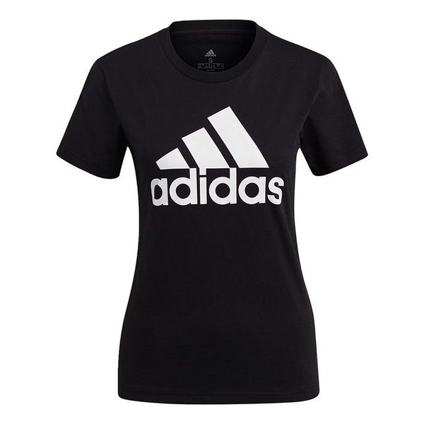 Футболка Adidas W Bl T Sports Stylish Logo Printing Short Sleeve Black T-Shirt, Черный футболка adidas plant full print sports gym short sleeve black t shirt черный