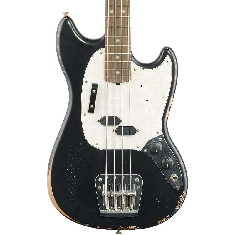 

Fender JMJ Road Worn Mustang Electric Bass (с чехлом), черный 144060306
