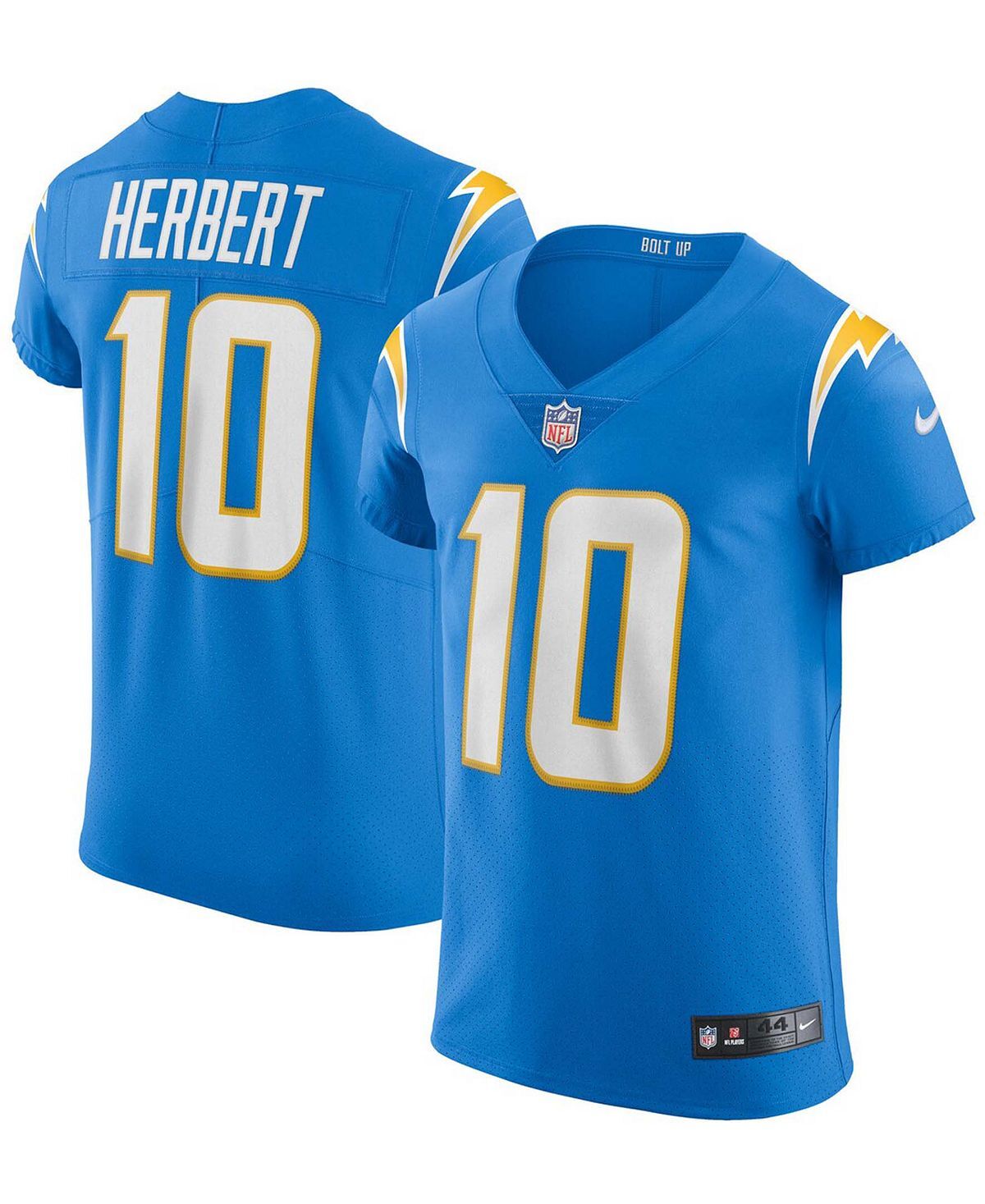 

Мужская футболка justin herbert powder blue los angeles chargers vapor elite player джерси Nike, синий