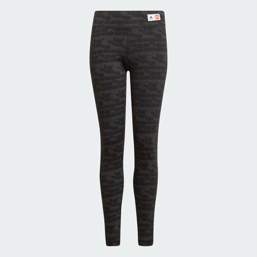 

Тайтсы Adidas Sportswear х Classic Lego Bricks Techfit, черный/серый