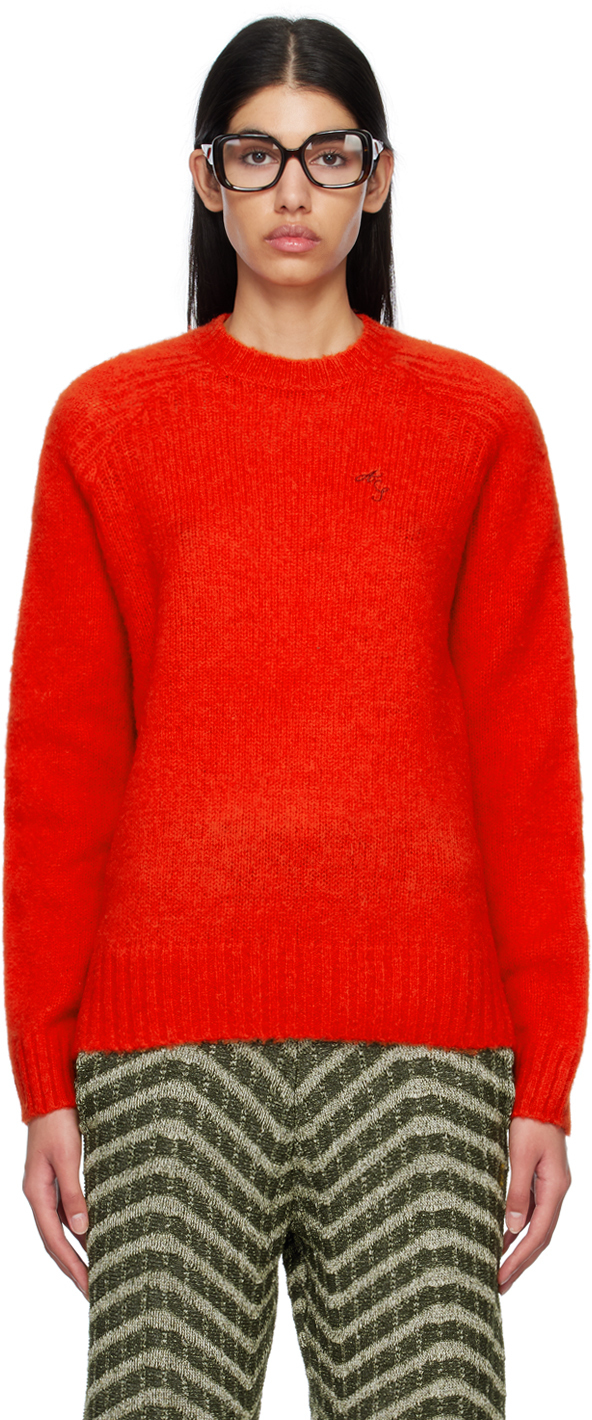 

Красный свитер с нашивками Acne Studios