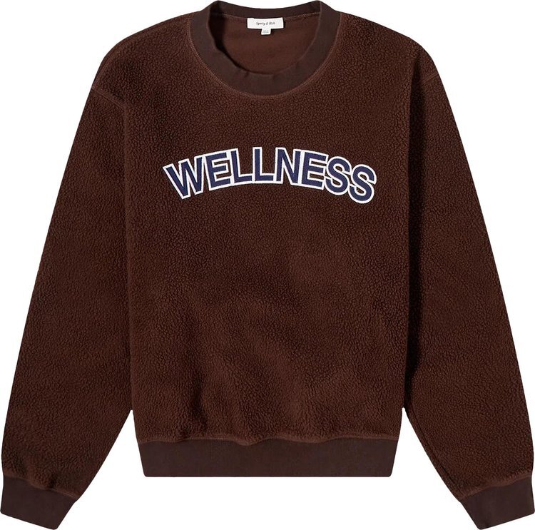 

Толстовка Sporty & Rich Sherpa Fleece Cropped Crewneck 'Chocolate', коричневый