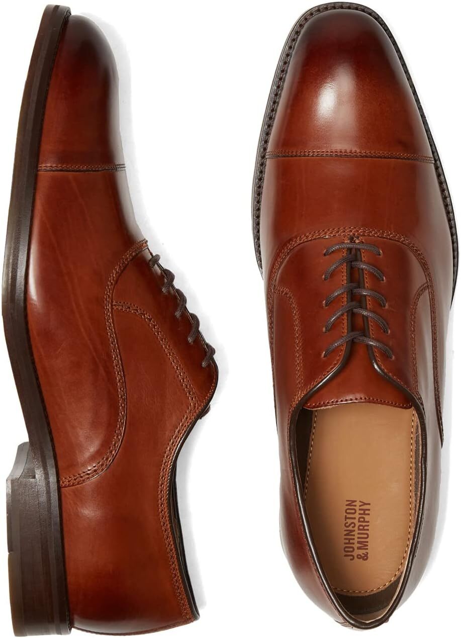 

Оксфорды Meade Cap Toe Johnston & Murphy, цвет Tan Italian Calfskin
