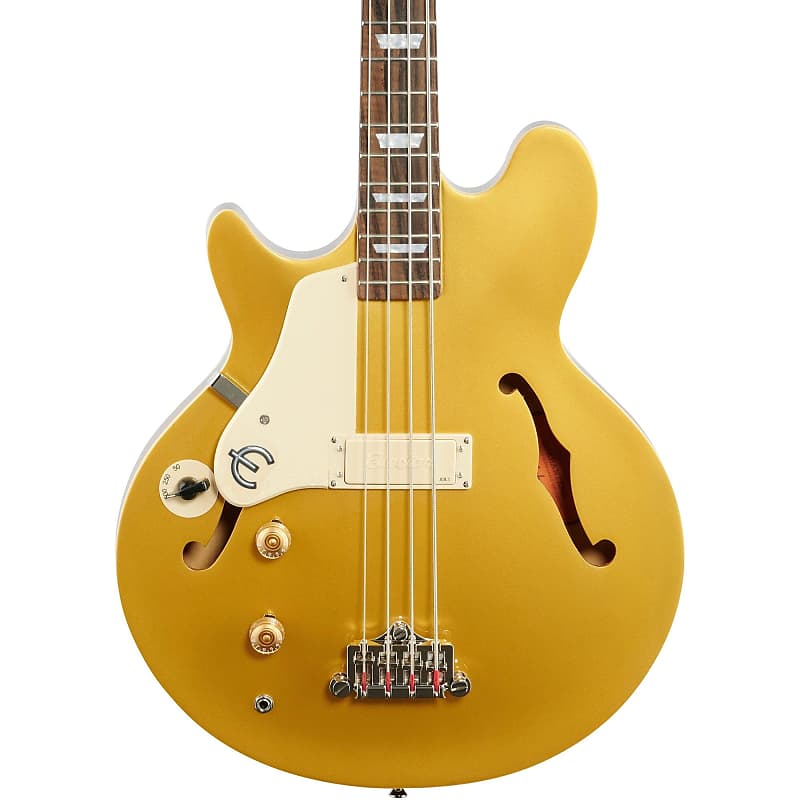 Epiphone Jack Casady Electric Bass, для левшей, золотой металлик Jack Casady Electric Bass, Left-Handed, Metallic Gold electrical jack car electric jack electrical jack with air pump 5t jack electric wrench set