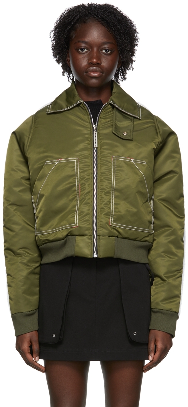 

SSENSE Эксклюзивный нейлоновый бомбер цвета хаки SPENCER BADU