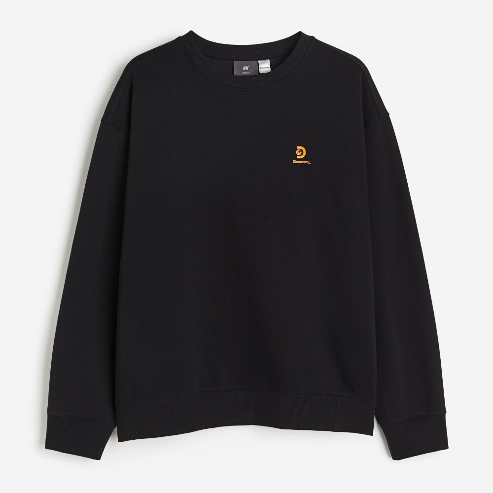

Свитшот H&M Relaxed Fit Discovery Channel, черный