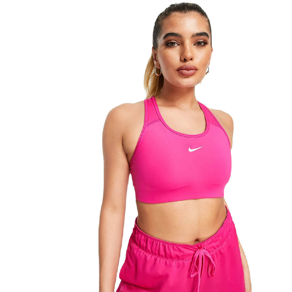 

Бюстгальтер Nike Training Swoosh Dri-FIT Medium Support Sports, розовый