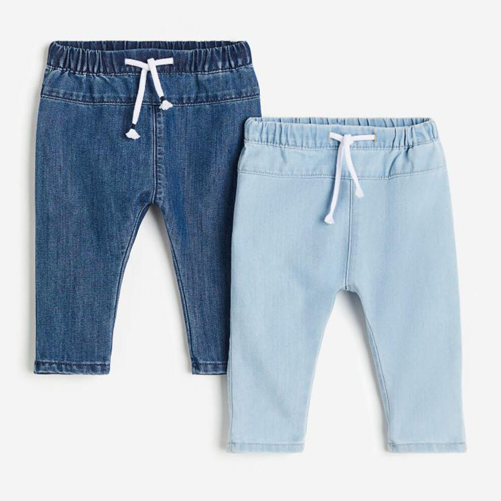 

Комплект джинс для малышей H&M Tapered Leg, 2 штуки, синий/голубой