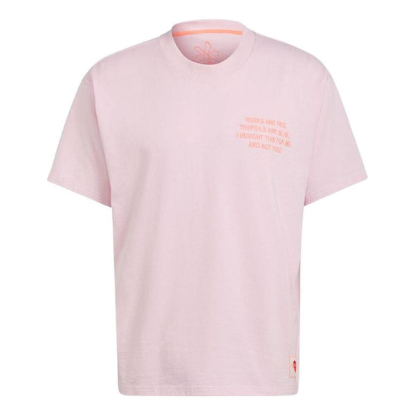 

Футболка Adidas originals Alphabet Printing Round Neck Pullover Short Sleeve Pink T-Shirt, Розовый