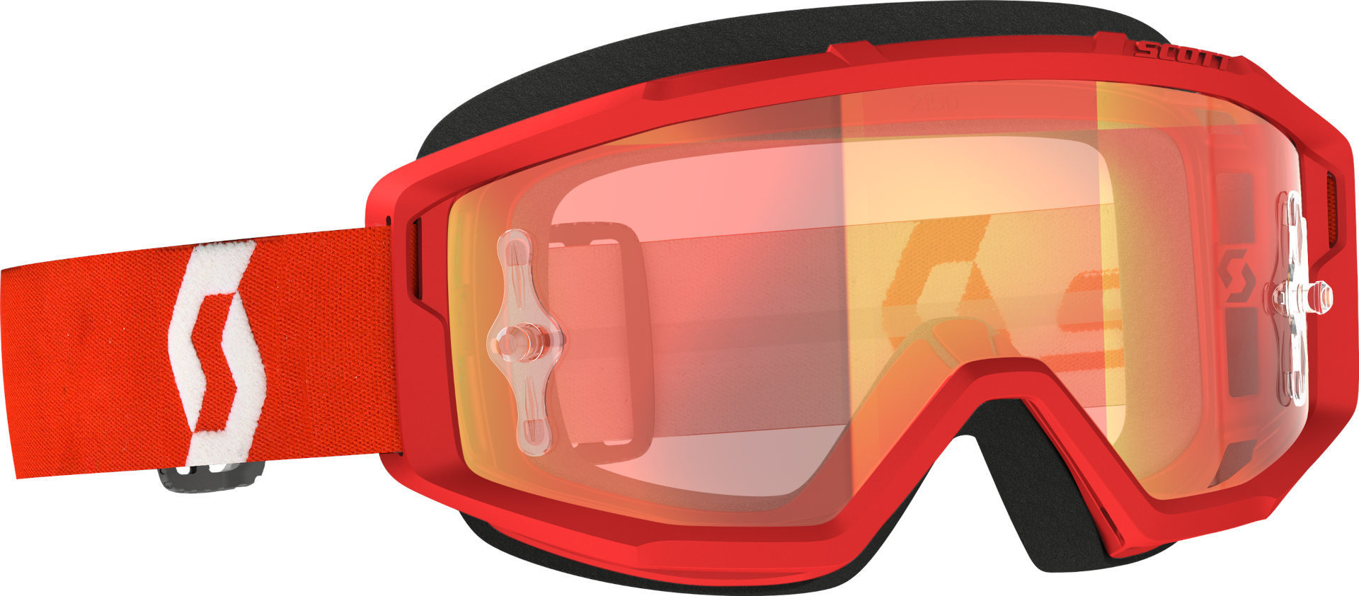 Мотоциклетные очки Scott Primal с логотипом, красный/белый
