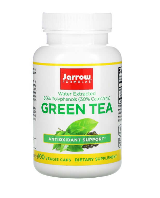 Зеленый чай, 500 мг, 100 вегетарианских капсул, Jarrow Formulas jarrow formulas бергамот 500 мг 120 вегетарианских капсул