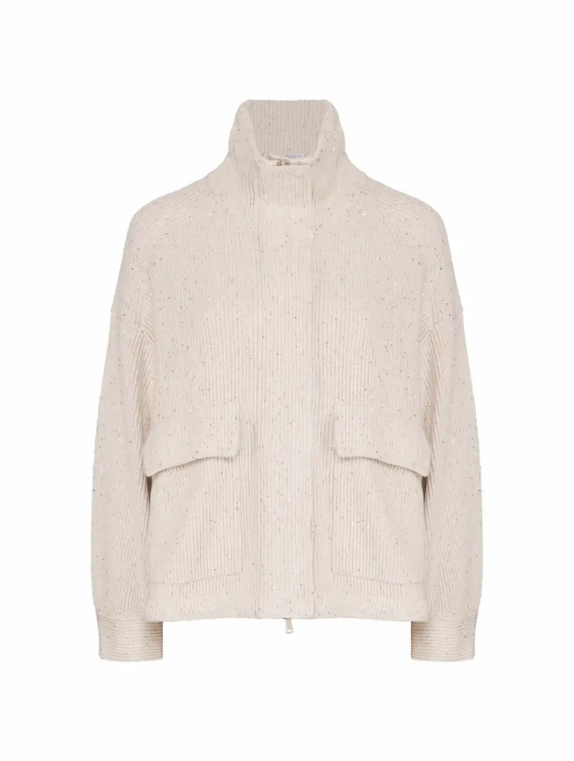 

Вязаный кардиган с пайетками Brunello Cucinelli