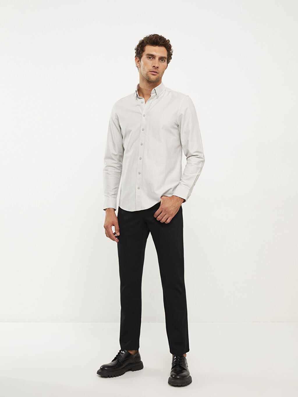 

Мужские брюки Slim Fit Dobby LCWAIKIKI Classic, Черный