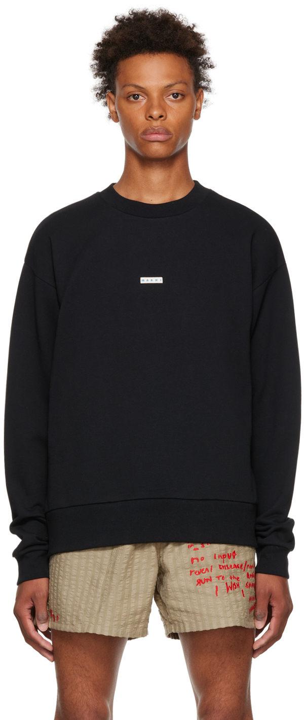 

Черная толстовка с логотипом Marni