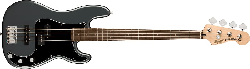 цена Squier Affinity Series Precision Bass PJ, накладка на гриф Laurel, черная накладка, цвет Charcoal Frost Metallic — ICSC22034142
