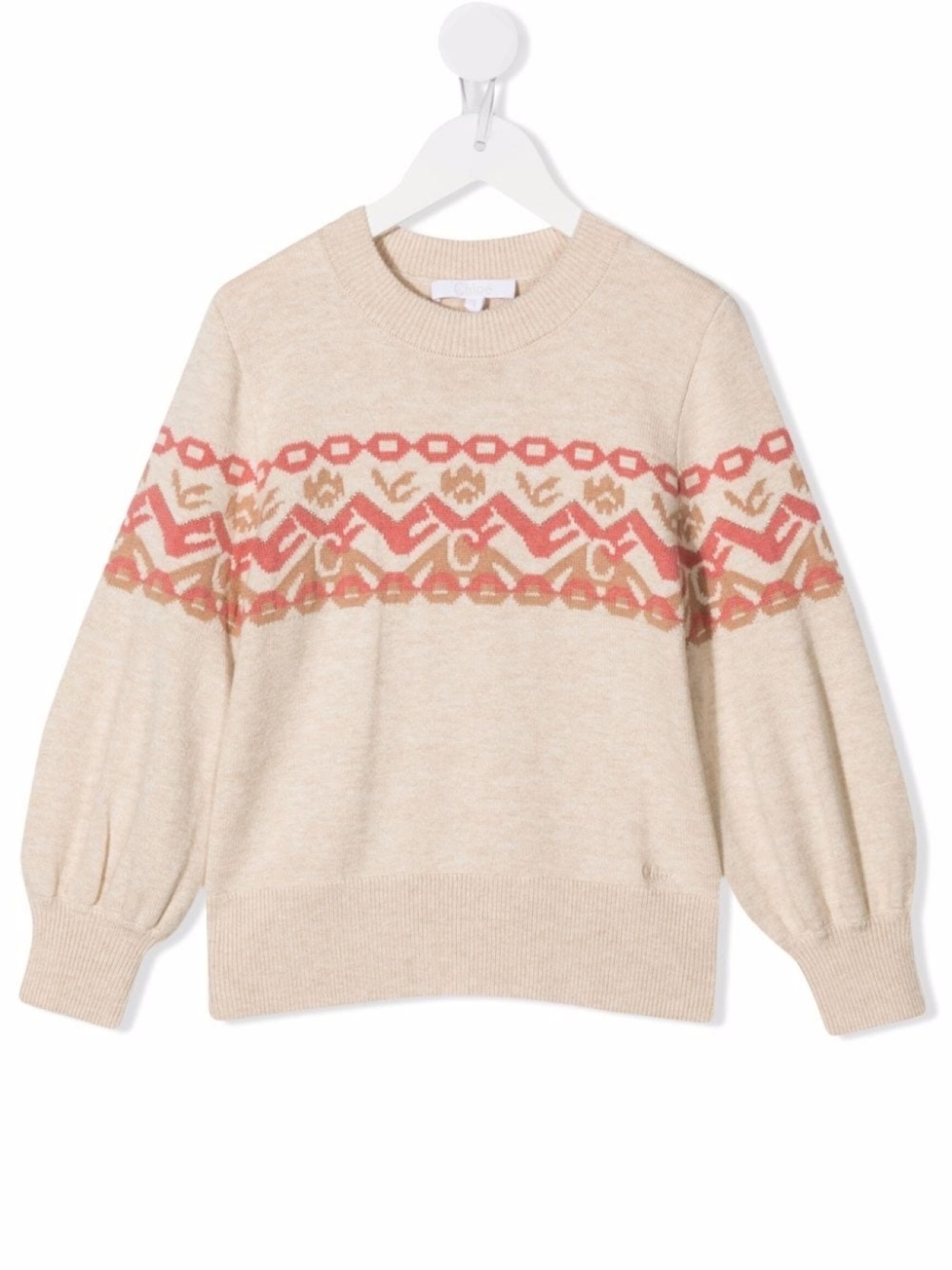 

Chloé Kids джемпер тонкой вязки с логотипом, серый