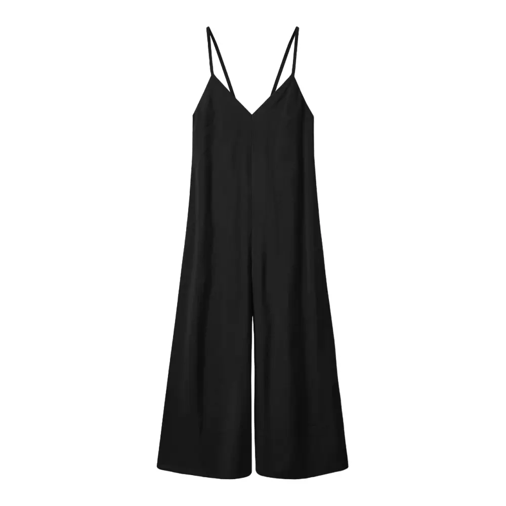 

Комбинезон COS V-neck Wide-leg, черный