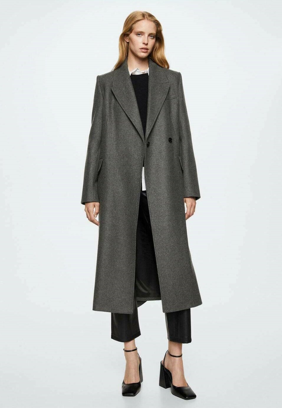 

Пальто классическое Mango, hellgrau meliert