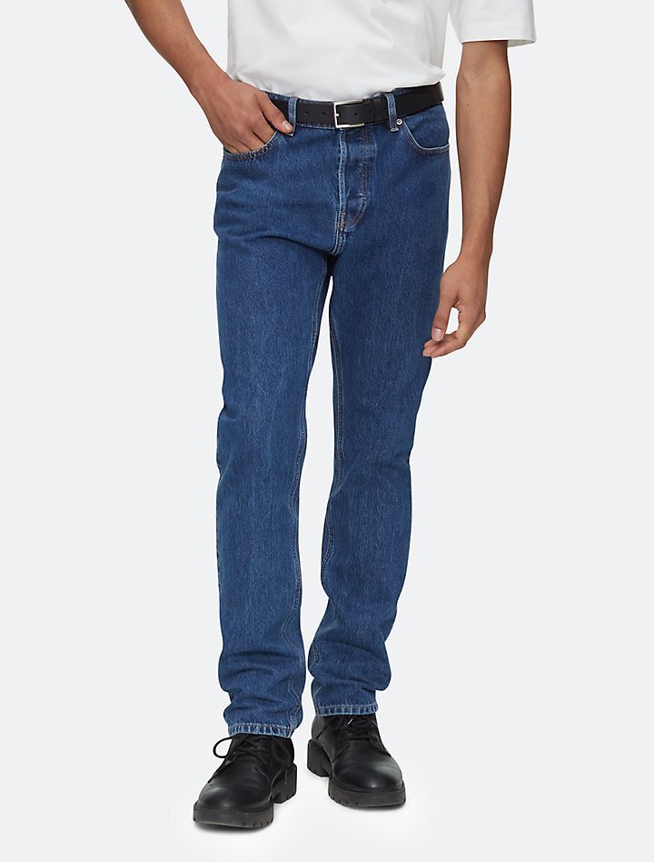 

Джинсы Slim Straight Fit Gravel Stone Indigo Calvin Klein, аргиллит