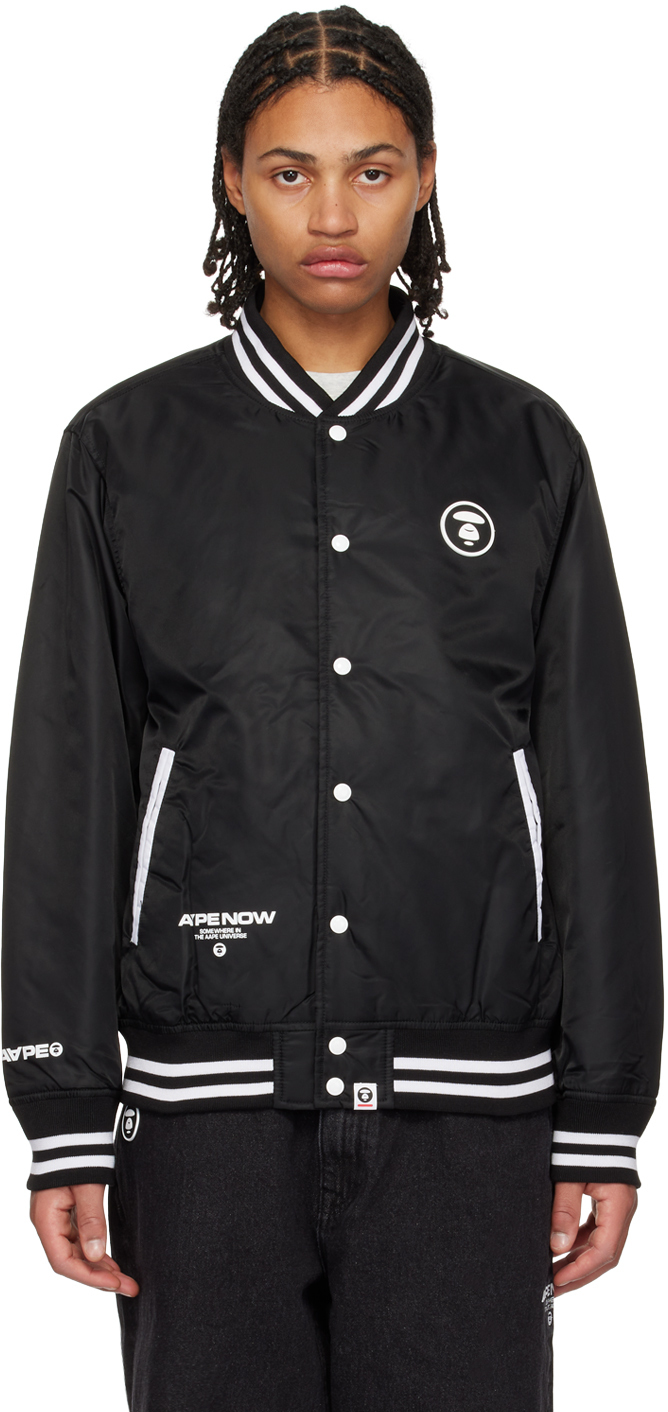 

Черный бомбер в полоску AAPE by A Bathing Ape
