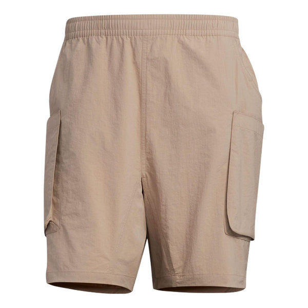 Шорты Adidas Solid Color Elastic Waistband Big Pocket Khaki, Хаки