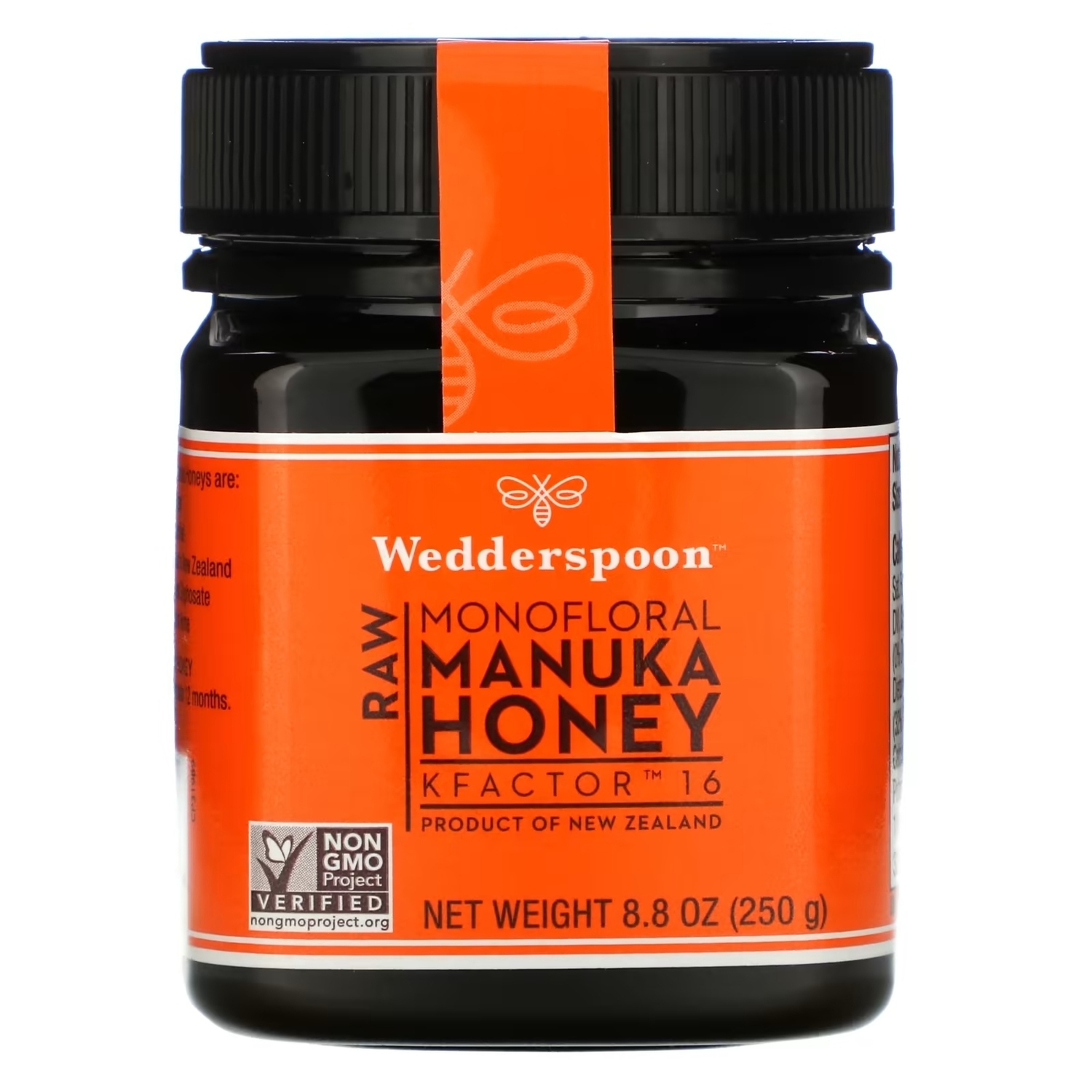 

Необработанный Монофлорный Мед Манука Wedderspoon Kfactor, 250 г