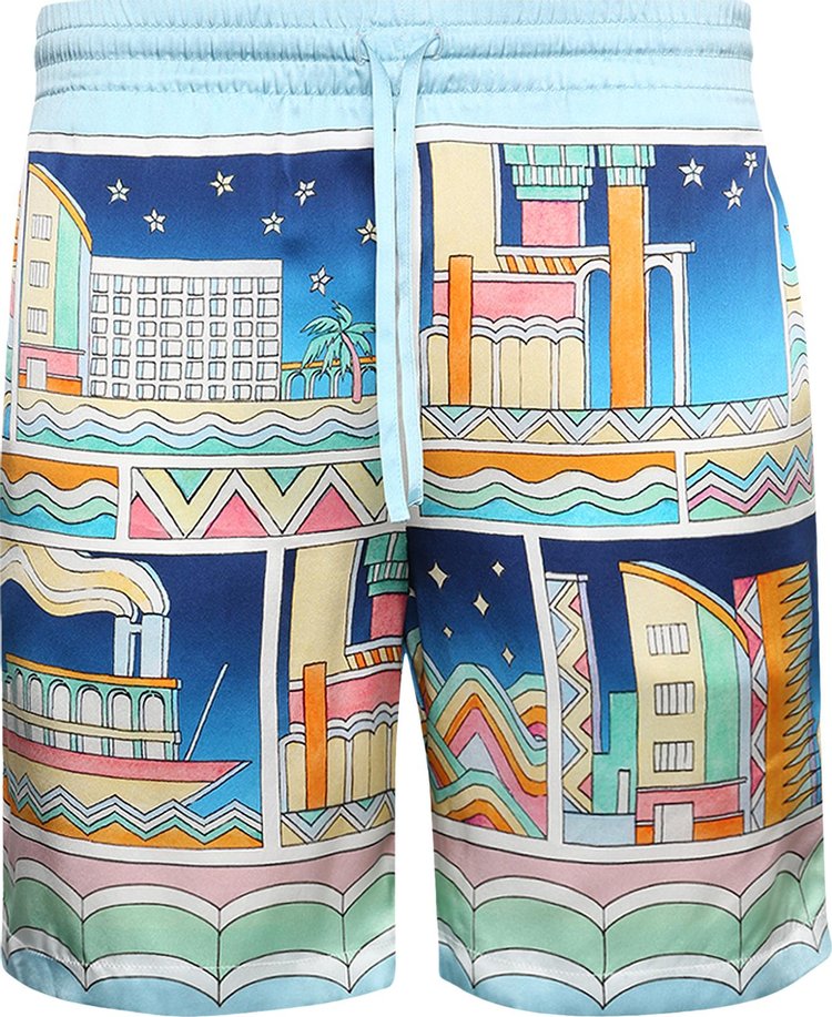 Шорты Casablanca Silk Shorts With Drawstrings 'Collage', разноцветный шорты casablanca silk shorts with drawstrings collage разноцветный