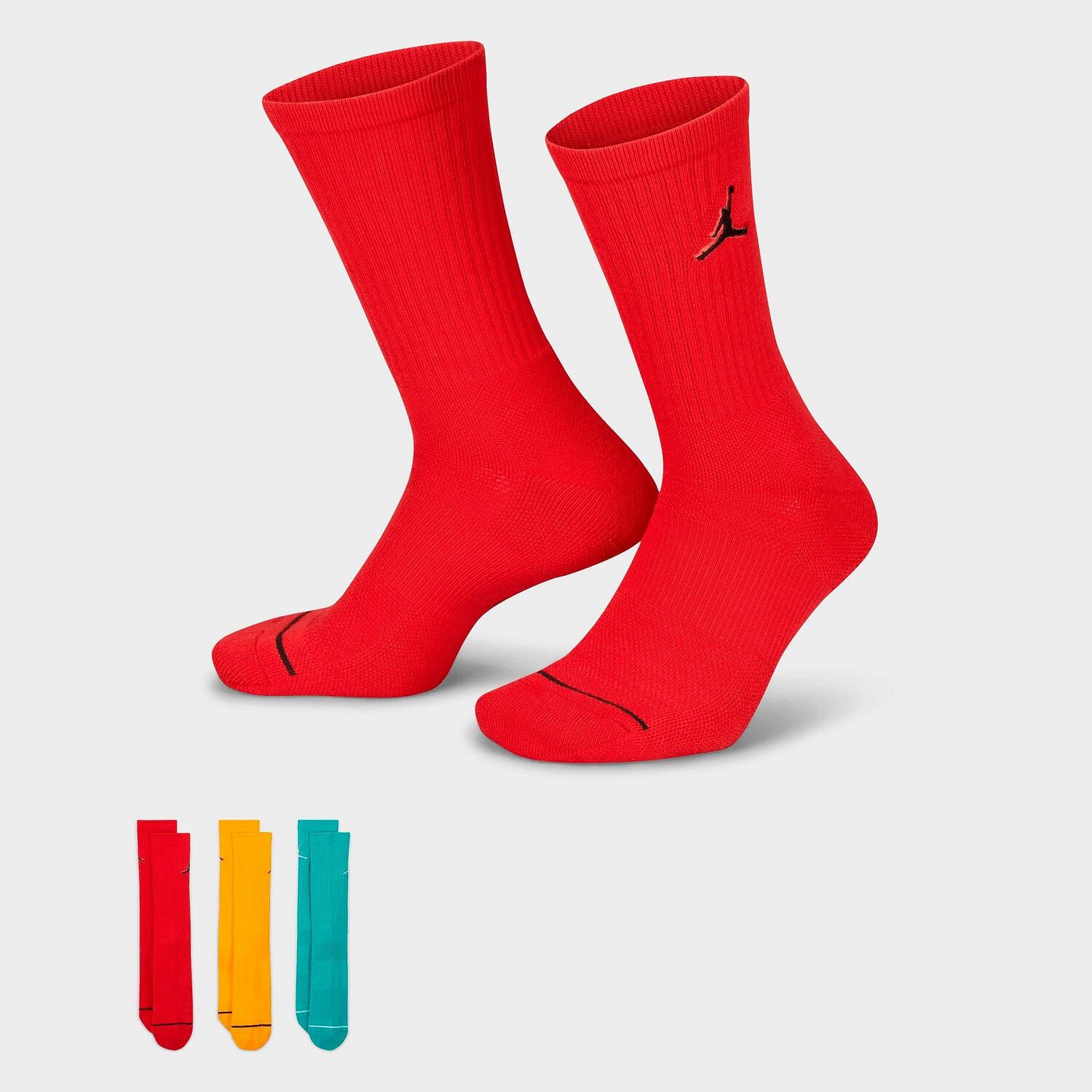 

3 пары носков для экипажа Jordan Jumpman, зеленый
