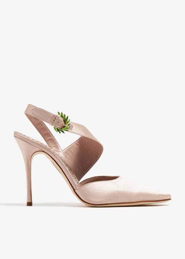

Туфли Manolo Blahnik Hafela Satin, бежевый