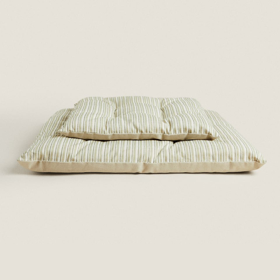 

Квдратная подушка для домашних животных Zara Home Striped, коричневый