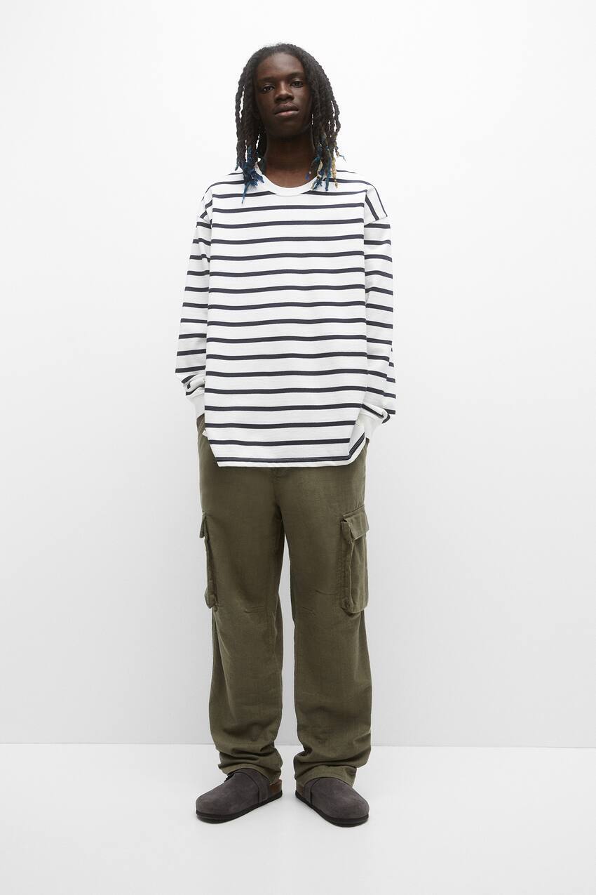 

Брюки карго Pull&Bear, хаки