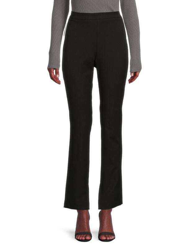 

Узкие брюки с высокой талией H Halston Black, Черный