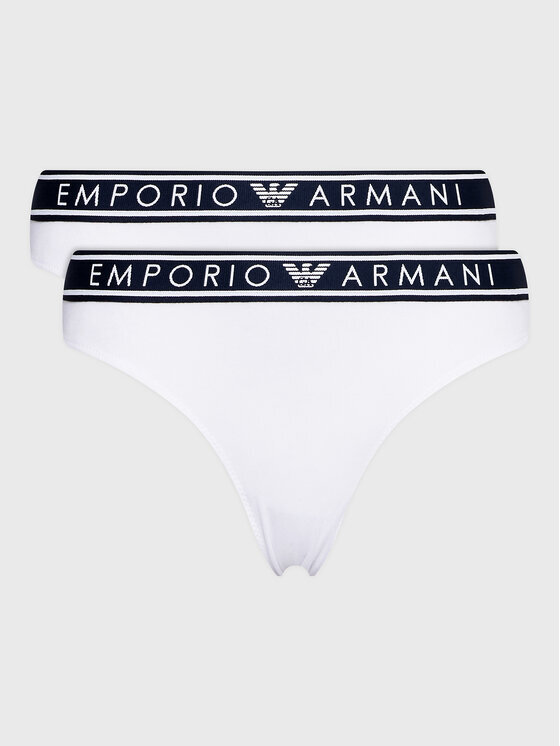 

Комплект из 2 классических женских трусов Emporio Armani Underwear, белый