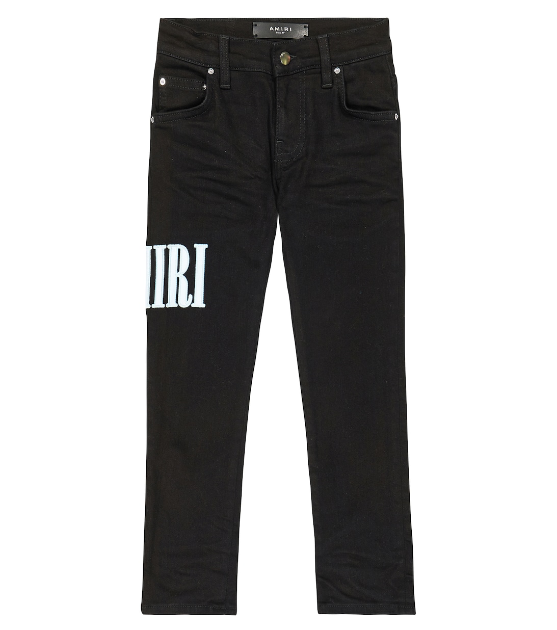 цена Узкие джинсы с логотипом Amiri, черный