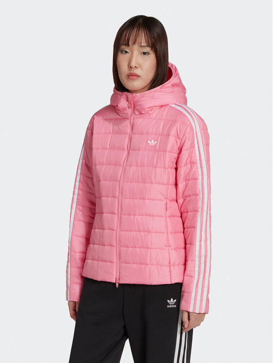 цена Пуховик узкого кроя Adidas, розовый