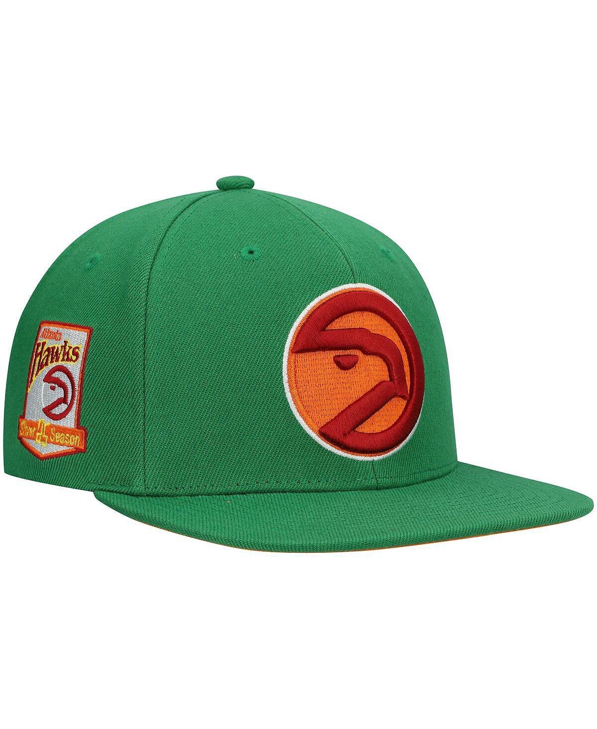 

Мужская зеленая кепка Mike Snapback к 25-летию Atlanta Hawks Mitchell & Ness