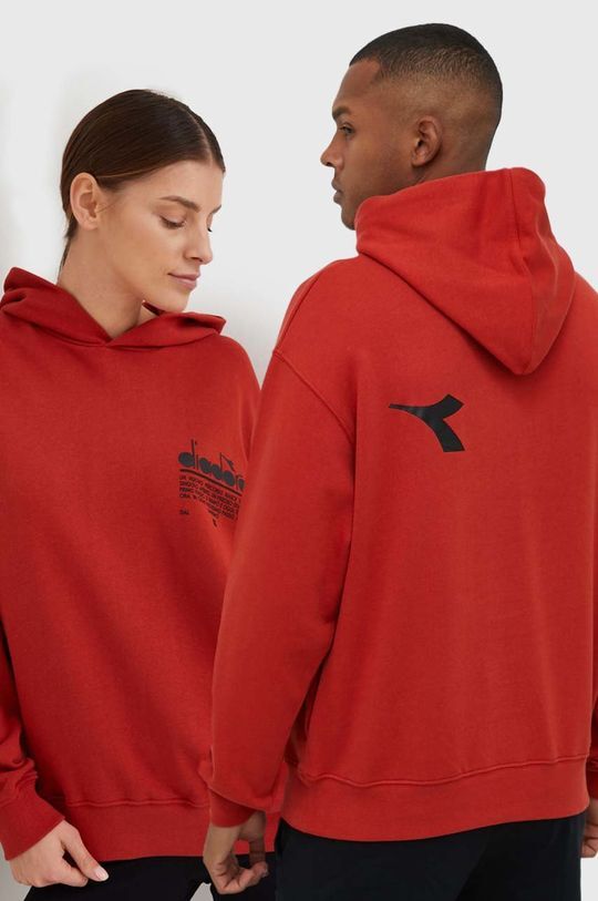 

Толстовка из хлопка Diadora, красный