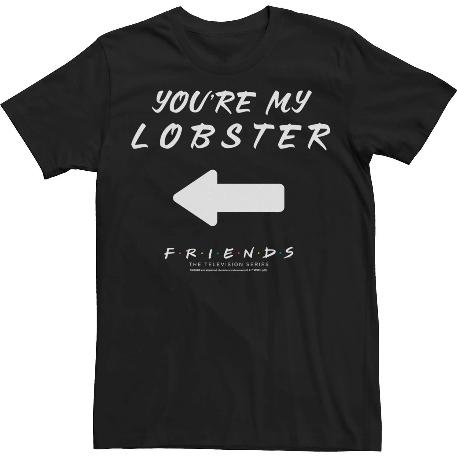 Мужская футболка Friends You're My Lobster с надписью Licensed Character