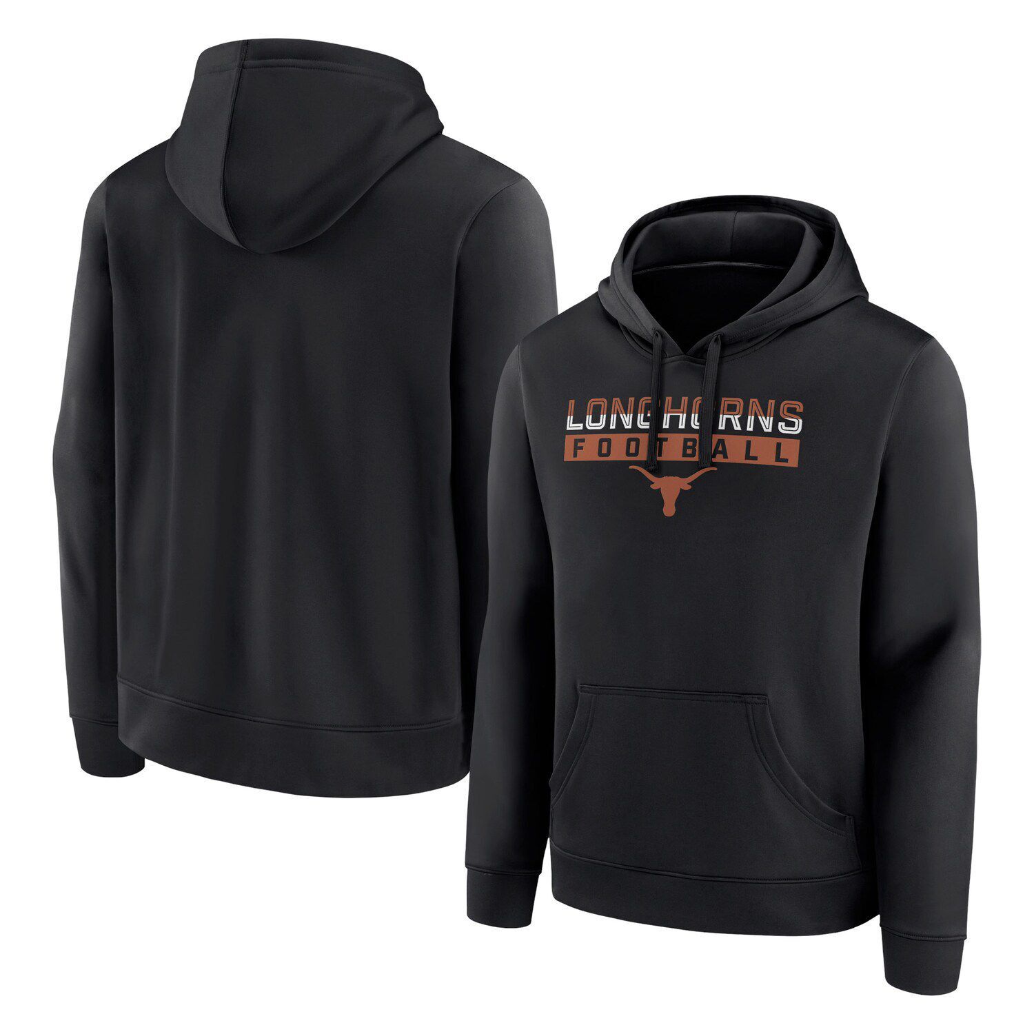 

Мужской черный фирменный пуловер с капюшоном Texas Longhorns Favorite Weekend Fanatics