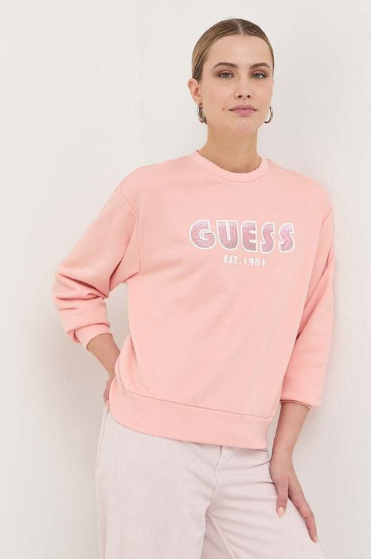 

Угадайте, толстовка Guess, розовый