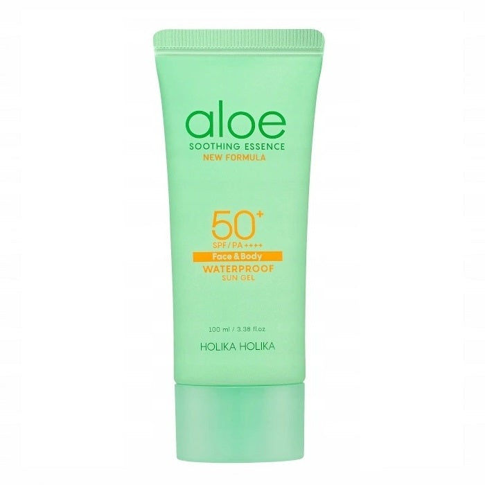 цена HOLIKA HOLIKA Aloe Soothing Essence Face & Body Waterproof Sun Gel SPF50+ солнцезащитный крем для лица и тела 100мл