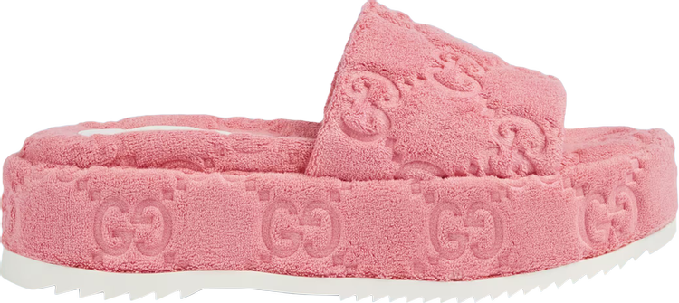 цена Сандалии Gucci Wmns GG Platform Sandal Wild Rose, розовый
