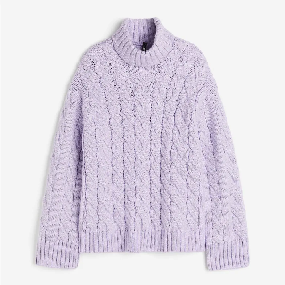 

Свитер H&M Cable-knit Mock Turtleneck, сиреневый, Фиолетовый